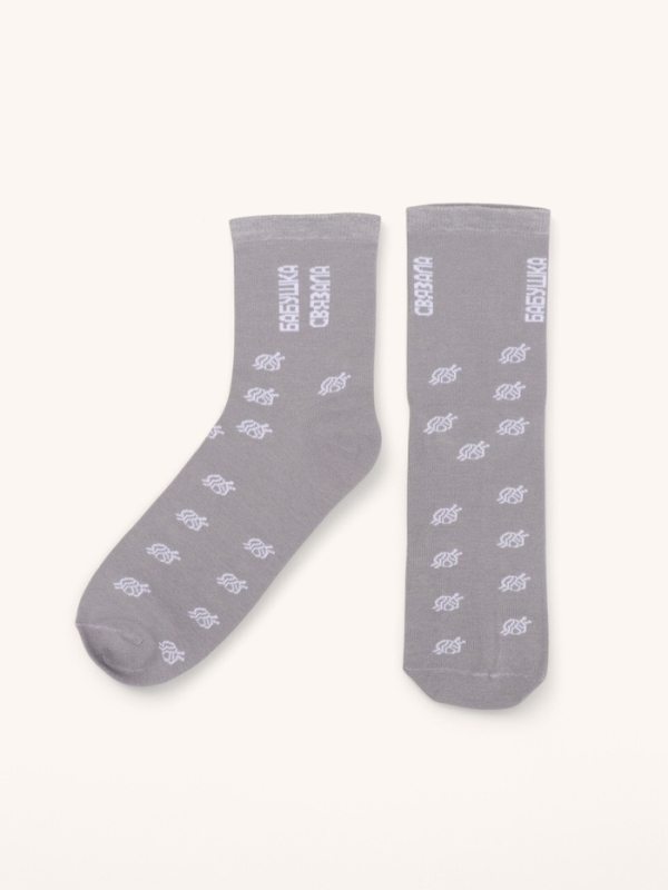 Ноские мужские, серые Ноские мужские, серые "Бабушка связала"