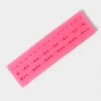 Молд &laquo;Бусы&raquo;, силикон, 15.5&times;4.5&times;1.3 см, розовый