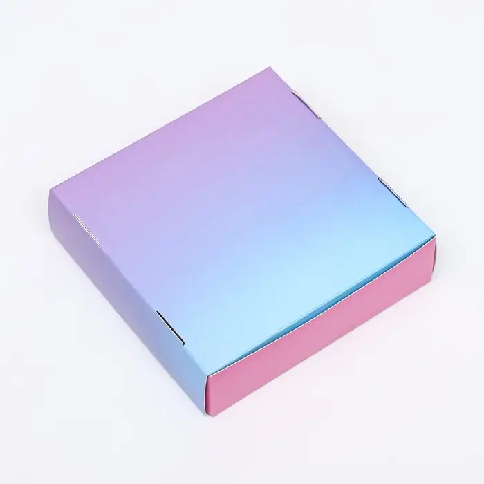 Коробка сборная с окном, "Розовая - голубая", 11.5&times;11.5&times;3 см