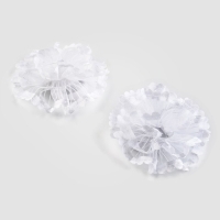 Бант для волос на резинке, белый, 2 штуки, 7 см, Холодное сердце