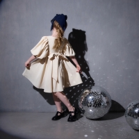 Платье для девочки, MINAKU :Party Dress, цвет молочный, рост 122 см Платье для девочки, MINAKU :Party Dress, цвет молочный, рост 122 см