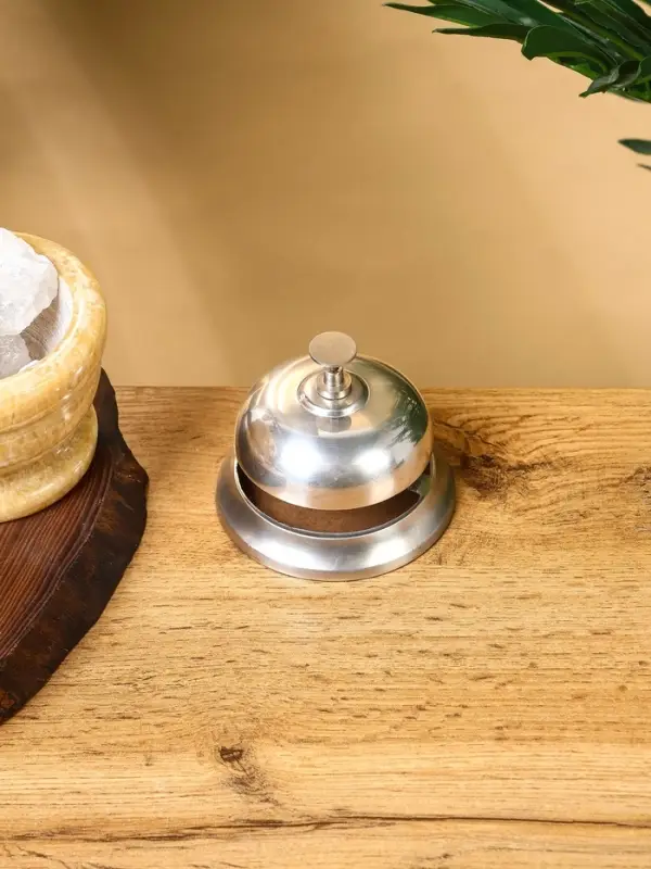 Звонок настольный, латунь 9,5х9,5х7,5 см