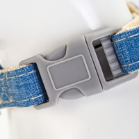 Комплект амуниции "Жаккард", поводок 120 х 1,5 см, синий