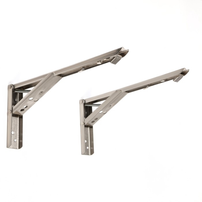 Кронштейн складной для столов и полок ТУНДРА, F001 , 2 шт., длина 300 мм., нержавеющая сталь 97039 Кронштейн складной для столов и полок ТУНДРА, F001 , 2 шт., длина 300 мм., нержавеющая сталь 97039