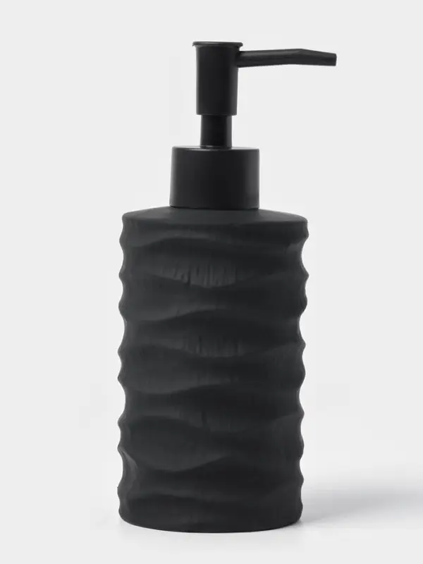 Дозатор для жидкого мыла "Волны", цвет черный