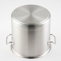 Кастрюля из нержавеющей стали Hanna Kn&ouml;vell HoReCa, 12 л, толщина 0,8 мм, 201 сталь, дно 3 мм, металлическая крышка, с теплораспределительным слоем, индукция