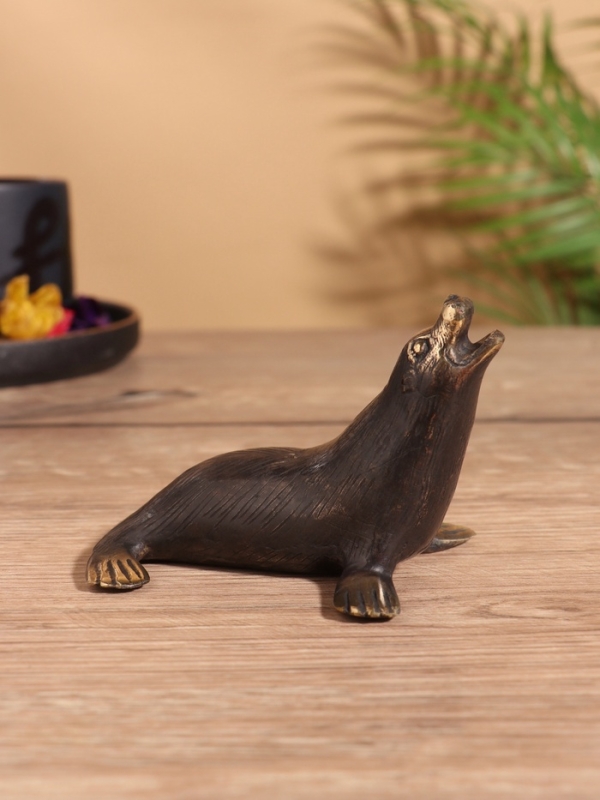 Сувенир бронза "Тюлень" 10х8х7 см