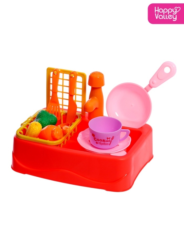 Игровой набор &laquo;Чистая кухня&raquo;, функциональная раковина, посуда, продукты