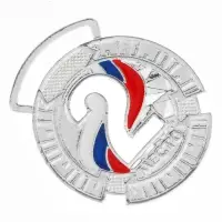 Медаль призовая серебро, d=3.5 см, 2 место, без ленты