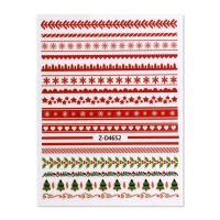 Новый год! Наклейки для ногтей &laquo;Зимние узоры&raquo;, цвет красный/зелёный