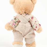 Мягкая игрушка "Мишка в комбинезоне", 11х7х5 см