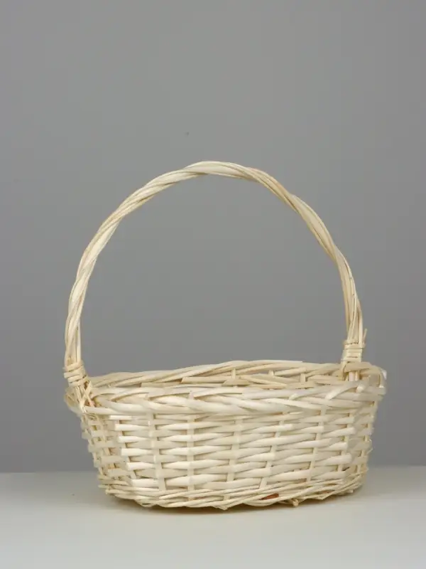 Набор корзин  (ива): 36x28xH13xHH36; 31x23xH12xHH31; 25x18xH10xHH26, 3 шт. Выбеленный