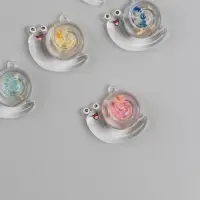 Подвеска для творчества акрил "Улыбчивая улитка" светится в темноте МИКС 2,9х3,3х1 см