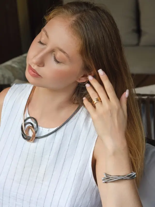 Браслет металл &laquo;Обруч&raquo; трансформируется в кулон, разноцветный