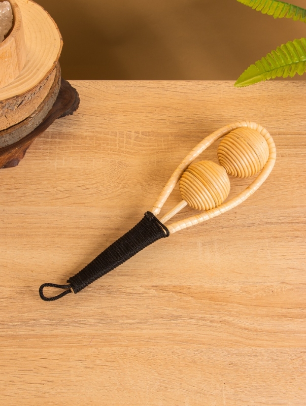 Сувенирный музыкальный инструмент &laquo;Маракас двойной&raquo;, 27&times;8&times;5 см, ротанг