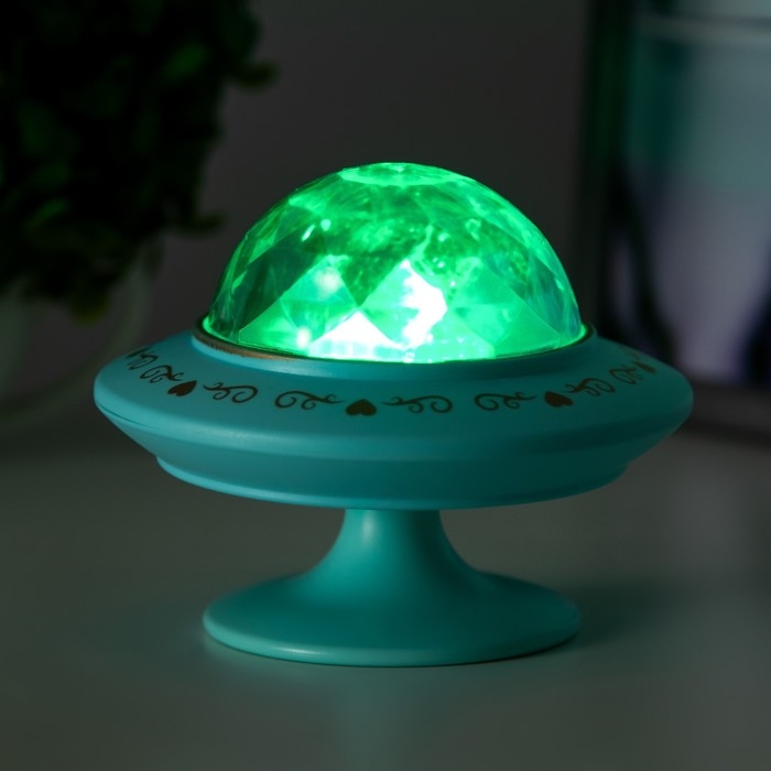 Ночник-проектор Ночник-проектор "Фьюжн" LED 3хLR44 диско, голубой 12х12х10 см RISALUX