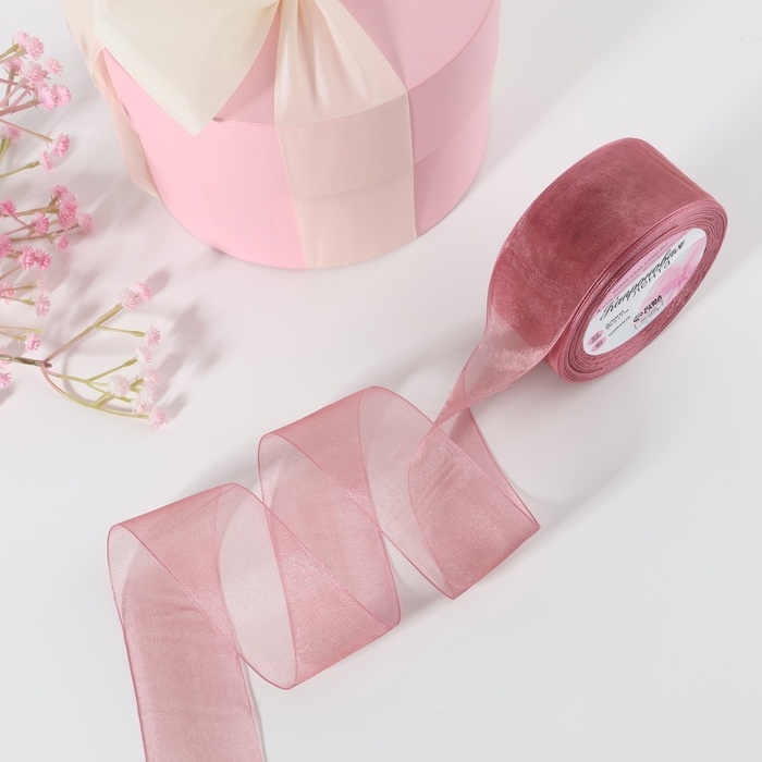 Лента капроновая, 40 мм, 20 &plusmn; 1 м, цвет пудровый №171