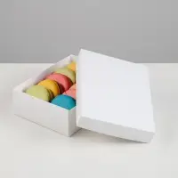 Коробка подарочная складная, упаковка, белая, 16.5&times;12.5&times;5.2 см