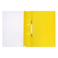 Папка-скоросшиватель Calligrata, А4, 180 мкм, жёлтая, прозрачный верх, с перфорацией