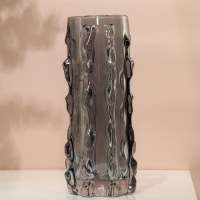 Ваза для цветов &laquo;Джорджия&raquo; из прозрачного черного стекла 30 х 10 х 10 см