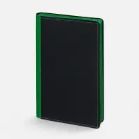 Ежедневник Nice Twice, недатированный, черный с ярко-зеленым
