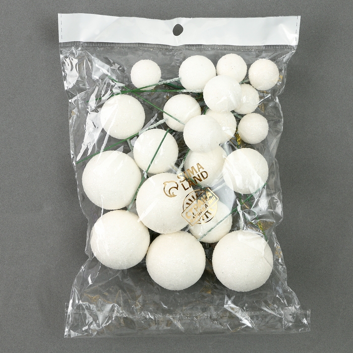 Набор топперов «Бусины», набор 20 шт., цвет белый Набор топперов «Бусины», набор 20 шт., цвет белый