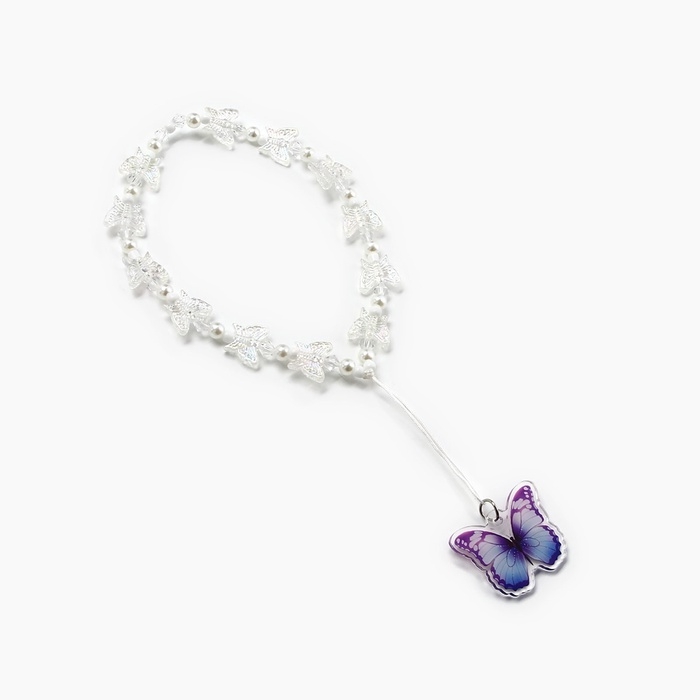 Брелок бусы для ключей &laquo;Бабочка&raquo;, 15 х 3.7 см