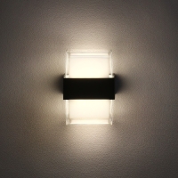 Светильник фасадный &laquo;Гранд двойной&raquo;, FSD-057, 10 Вт, 4000К, IP65, 220 В, пластик, черный