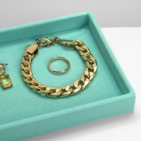 Подставка для украшений универсальная без вставок, флок, 21×12,3×2,5 см цвет бирюзовый Подставка для украшений универсальная без вставок, флок, 21×12,3×2,5 см цвет бирюзовый