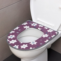 Чехол на сиденье для унитаза на липучках &laquo;Цветы&raquo;, 35&times;45 см, цвет МИКС