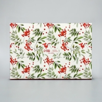 Коробка для капкейков складная с двусторонним нанесением &laquo;Снегири&raquo;, 25 х 17 х 10 см, Новый год