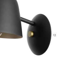 Бра "Фирс" Е27 40Вт черно-золотой 15х28х22 см Бра "Фирс" Е27 40Вт черно-золотой 15х28х22 см