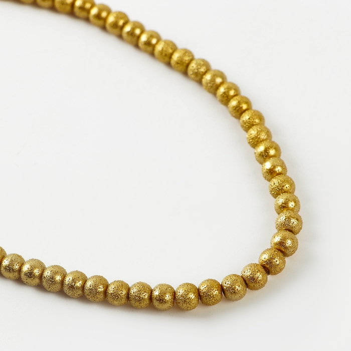 Бусины из стекла, набор 140 шт., размер 1 шт. &mdash; 6 мм, цвет жёлтое золото