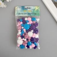 Декор для творчества "Помпончики. Звёздное небо" d=1-3 см набор 135 шт
