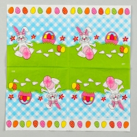 Салфетки бумажные &laquo;Белый кролик&raquo; с розовым бантиком, 33х33 см, набор 20 шт.