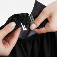 Накидка парикмахерская двусторонняя, цвет серебристый/чёрный Накидка парикмахерская двусторонняя, цвет серебристый/чёрный