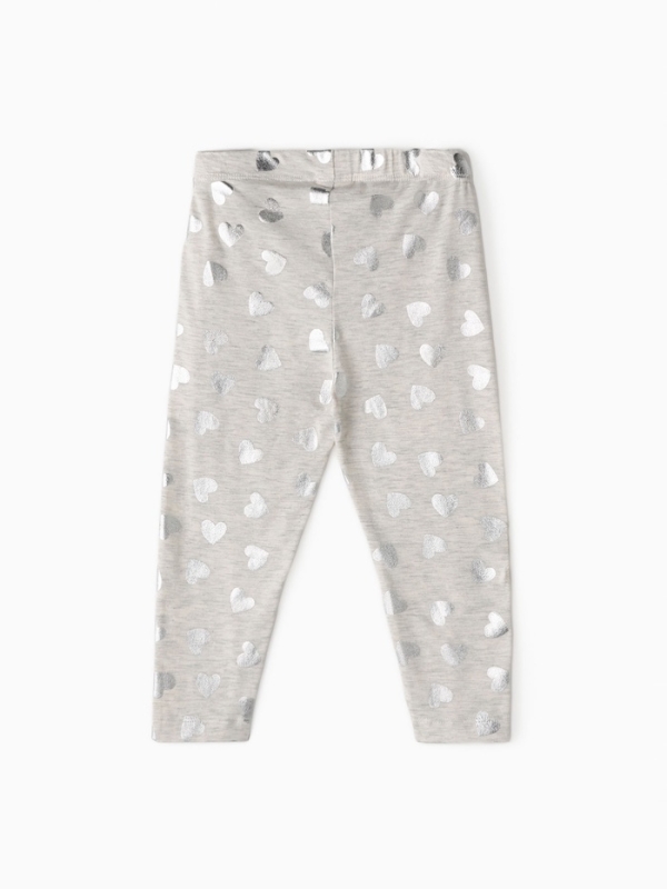 Леггинсы (лосины) детские KAFTAN "Сердце" р. 32 (110-116 см), серый