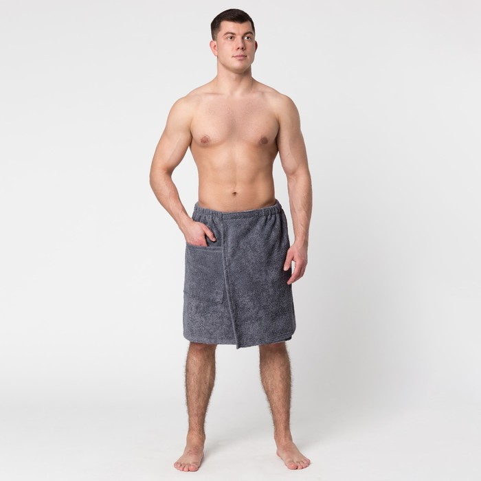 Мужской килт для сауны с карманом Экономь и Я 50&times;150 см