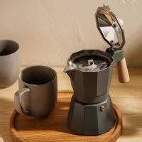 Кофеварка гейзерная SL Home &laquo;Ферамо&raquo;, 300 мл, 11&times;15,5&times;20 см, цвет оливковый