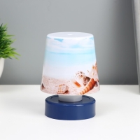 Ночник "Морской пляж" LED от батареек 3хААА 7,5х7,5х11 см RISALUX Ночник "Морской пляж" LED от батареек 3хААА 7,5х7,5х11 см RISALUX