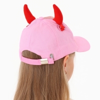 Кепка детская для девочки «Чертенок» аниме с заколками, р-р 52-54 5-7 лет Кепка детская для девочки «Чертенок» аниме с заколками, р-р 52-54 5-7 лет