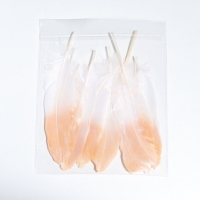 Перья для декора, золото , частичная окраска 13-15 см 10 шт Перья для декора, золото , частичная окраска 13-15 см 10 шт