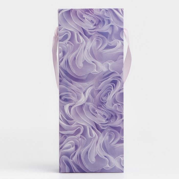 Пакет-переноска для цветов с пластиковым окном, Flowers, сиреневая, 30 х 12 х 8 см Пакет-переноска для цветов с пластиковым окном, Flowers, сиреневая, 30 х 12 х 8 см