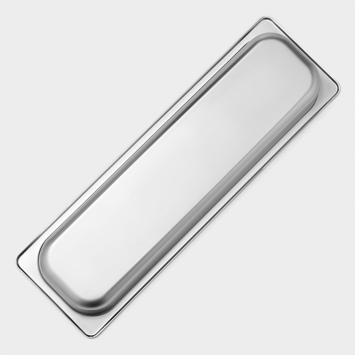 Гастроемкость 2/4 из нержавеющей стали, 65 мм, 53&times;16,4&times;6,5 см, толщина 0,8 мм