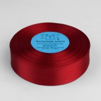 Лента атласная, 25 мм &times; 33 &plusmn; 2 м, цвет красный №065