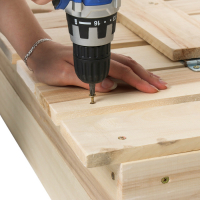 Песочница деревянная, с крышкой, 150 &times; 140 &times; 18 см, без покраски, лавочки (2 шт.), Greengo