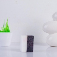 Свеча куб 5х7,5см, "Кристаллический узор", имбирь Свеча куб 5х7,5см, "Кристаллический узор", имбирь