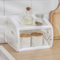 Этажерка настольная 2-х секционная, цвет белый