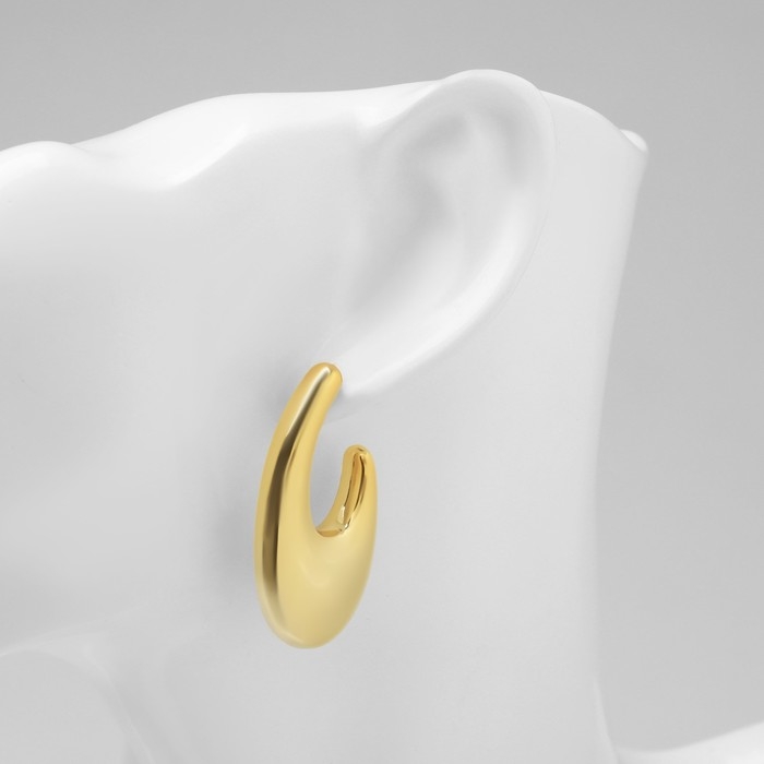 Серьги металл &laquo;Абстракция&raquo; крючок, цвет золото