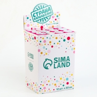 Хлопушка пневматическая "С днём рождения" розовая 30см